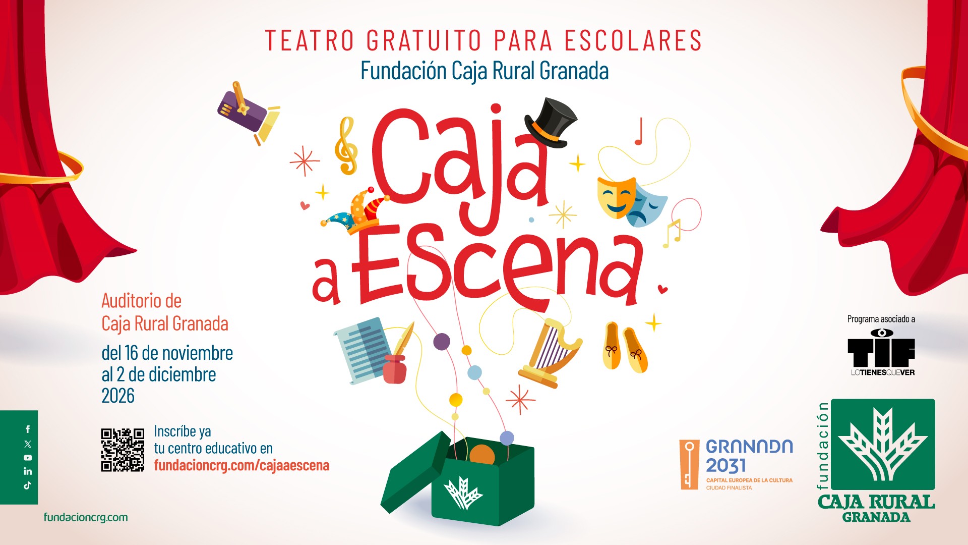 Teatro Gratuiti para Escolares — Fundación Caja Rural Granada — TIF Acerca
